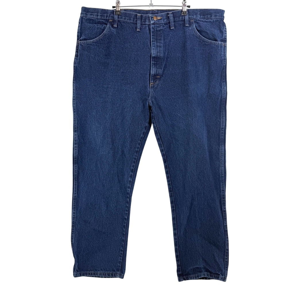 Rustler Mens Jeans 44x30 Dark‎ Wash Straight Leg Cotton Denim Pants